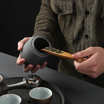 Chinez antic ceramica ceai colectorului mici ceainăria ceai din ceramica colectorului de călătorie portabil sigiliul recipientului Pu ' er colectorului serviciu de trezire