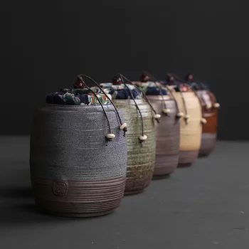 Chinez antic ceramica ceai colectorului mici ceainăria ceai din ceramica colectorului de călătorie portabil sigiliul recipientului Pu ' er colectorului serviciu de trezire