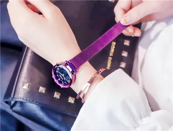 Brand Ulzzang Relogio Cerul Înstelat Magnet Catarama Femei Ceasuri Elegante Poligon Dress Watch Femei Cuarț Ceas Bayan Kol Saati-21