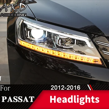 Lampă de cap Pentru VW Passat B7 2012-2016 Passat NOI Faruri de Ceață, Lumini de Zi de Funcționare Lumina DRL H7 LED Bi Xenon Bec Accesorii Auto