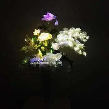 Noul decor de Nunta cu led-uri Zână floare Noutate artistică fibra optica de flori folosite pentru Craciun petrecere de Anul Nou Magazin de Decor