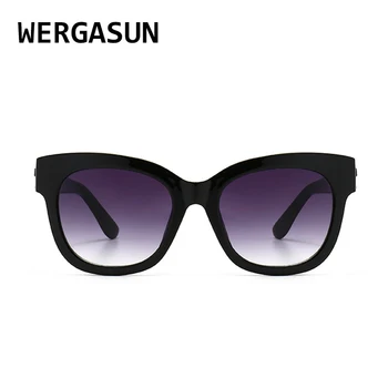 WERGASUN ochi de pisica ochelari de Soare Femei Cadru Pătrat Ochelari de Soare Doamnelor Negru ochelari de Soare pentru Barbati Ochelari de oculos UV400