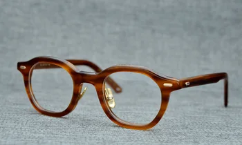 LKK Hand-made rezistente la radiatii calculatorul ochelari pentru bărbați și femei retro mici față-ochelari ochelari baza de prescriptie medicala