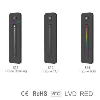 Ultrathin Touch Slide R11 R12 R13 singură culoare/CT/RGB RF 2.4 G Controler de la Distanță de Lucru cu V1 V2 V3 receptor pentru benzi cu LED-uri