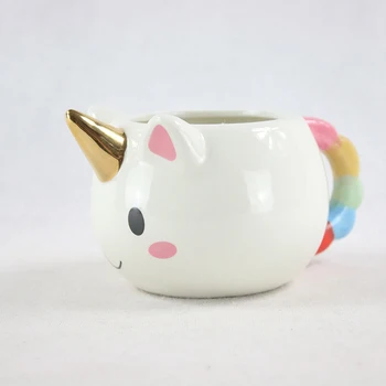 350ml de Culoare Desene animate cu Unicorn Cani,Interesant Ceramice cana de Cafea,Copii Fată Băiat Drăguț Creative Unicorn Mână-durere Cana Cadou