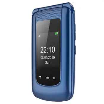 Ushining Uleway 2G Buton Mare Flip Telefon Mobil pentru persoanele în Vârstă,Dual Sim, Liber, Telefon Deblocat Buton SOS ușor de utilizat pentru Seniori