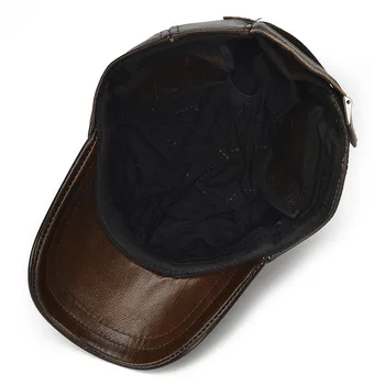 Primavara din piele de om șapcă de baseball hat barbati piele reglabil camionagiu maro snapback pălării capace B108
