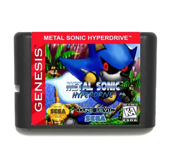Metal Sonic Hyperdrive 16 biți MD Carte de Joc Cu Cutie de vânzare cu Amănuntul Pentru Sega Megadrive/Genesis