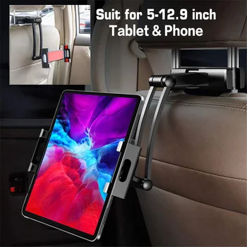 Universal Aluminiu Tableta Suport Auto Rotație de 360 de Masina din Spate Perna Suport Pentru iPad pro Samsung Galaxy Tablet clip iPhone holer
