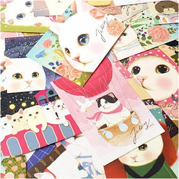 40 buc /set pisica de Companie serie de cărți poștale cărți de ziua de nastere Lume Peisaj felicitari moda cadou memo DIY papetarie post card