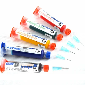 5pcs/set de 5 culori cu polimerizare UV Masca de Lipire 10CC pentru PCB Circuit proteja Pastă de Lipit-Flux de ulei de transport Gratuit