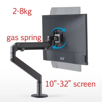 OZ-1 Reglabile pe Înălțime Monitor LCD Suport din Aliaj de Aluminiu de Rotație Desktop de Afișare TV Brațul Lung VESA Max Sprijinul 27 inch