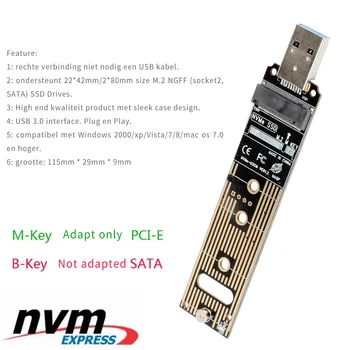XT-XINTE USB 3.1 a pentru Nvme M-cheia PCI-E pentru Nvme SSD M. 2 pentru unitati solid state SSD Extern PCBA Conveter Adaptor de Card Flash Disk-Tip