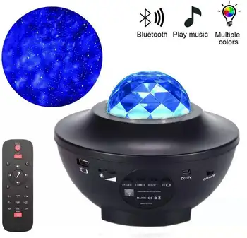Colorate Proiector Cer Instelat Noaptea Blueteeth USB Voice Control Music Player Copil Seară Romantică la Lumina Galaxy Proiector Led Lampă