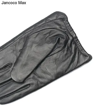 Jancoco Max Reale Genuine Piele De Oaie Piele Mănuși Stil De Moda Cu Bowknot Decorare Ecran Tactil De Sex Feminin Manusi S2029