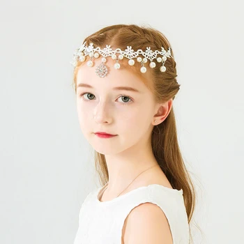 Fata Princess Pearl Frizură Performanță Frizură Pentru Fete Ornament De Păr Diadema Bijuterii Frizură Fata De Copil Accesorii De Par