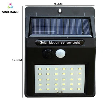 4buc 30 Led-uri Lumina Solara Solar Senzor de Miscare PIR Wireless Lampă Solară rezistent la apă în aer liber, Grădină, Curte Lampă de Perete de Lumină LED-uri