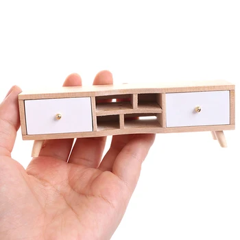 1 buc 1:12 Păpuși Miniaturale de Mobilier din Lemn, TV Cabinet Mobilier Casa Păpuși Jucării Accesorii