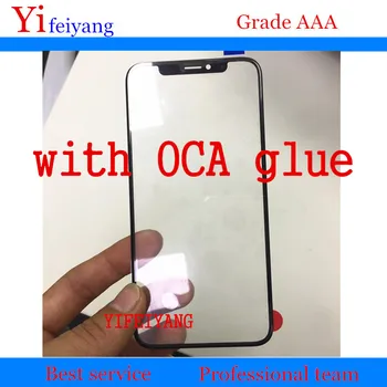 10BUC/lot de O Calitate ridicata exterior de sticlă Cu Adeziv OCA pentru iPhone 11 pro max X XS XR MAX LCD touch, lentile de reparare Inlocuire
