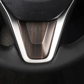 Pentru Toyota RAV4 RAV 4 2019 2020 Mașină de Piersici Lemn Volan Masina Decor Capacul Ornamental Cadru Autocolant de Interior Accesorii