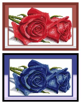 Rose iubitor de goblen kit contele de flori primavara ștampilată tesatura 18 14ct 11ct broderie de mână DIY manual manual consumabile sac