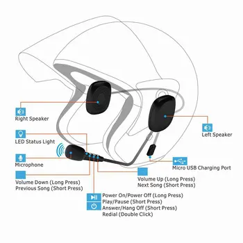 T2 Wireless Handsfree Stereo pentru Căști de Motocicletă Cască Cască Răspunde Automat la Apeluri audifonos bluetooth 5.0 inalambrico