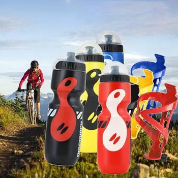 750ML Biciclete de Munte Biciclete Ciclism Apă Bea Sticla+Suport Cușcă în aer liber de Sport din Plastic Portabil Ceainic Sticla de Apa Drinkware