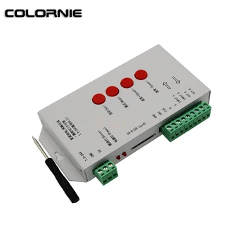 T1000S Card SD Pixel Led Controlle WS2801 WS2811 WS2812B LPD6803 CONDUS 2048 Pixeli Controller DC5~24V T-1000 Controler RGB 10buc