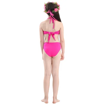 TaoBo 2020 Fete NOI Sirenă Cozi Costum Flipper de costume de Baie pentru Copii de Vacanță de Înot, Costume de baie, Costum 3 Piese Bikini