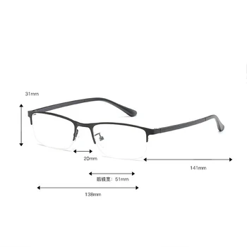 Elbru Rășină Clar Lentile de Ochelari de Citit Pentru Bărbați Și Femei de Metal Cadru Jumătate Hipermetropie Ochelari de vedere Unisex Cu Dioptrie+1.0 +4.0