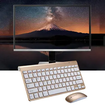 Portabil Wireless Keyboard pentru Mac Notebook Laptop TV box 2.4 G Mini Mouse Tastatura Set Rechizite de Birou pentru IOS, Android, Win 7 10