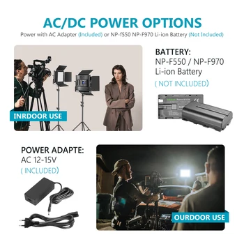 Neewer 3 Pachete de Advanced 2.4 G 660 Video cu LED-uri de Lumină de Fotografie Kit de Iluminat,Estompat Bi-Color 2.4 G Wireless de la Distanță și Lumină Sta
