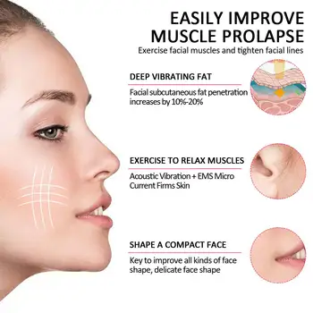 EMS V-Fata Masaj de Lifting facial Machine Musculare Faciale Stimulator V-Față Slăbire Practicanta Facetightening mai Subtire Piele de Ridicare