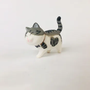 9Pcs/Set Mini PVC Model Animal Pisica Papusa Cifre Jucării Creative de Artizanat, Ornamente Drăguț Clopot Pisica Meserii Decor
