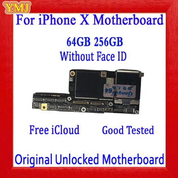 Originale pentru iPhone X placa de baza fara/cu Fața ID-ul Gratuit iCloud pentru iphone x Placa de baza cu Sistem IOS Logica bord 64GB/256GB