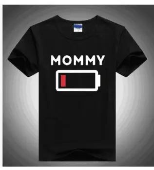 Familie de Potrivire Haine Mama Tata Fiul T-shirt Tinutele Asortate Mama si Fiica Haine cu Maneci Scurte de Imprimare Baterie T-shirt