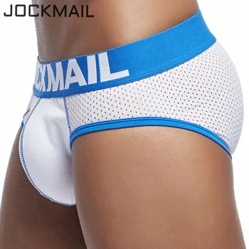 JOCKMAIL Brand Bărbați Lenjerie Sexy Barbati Boxeri de Bumbac Mens Alunecare Cueca de sex Masculin Chilotei, Chiloti Boxeri Gay Pantaloni Plasă de Confortabil