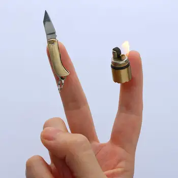 Mini Degetul mare mai Ușoare și Set de Cuțit,Teren de Urgență de Supraviețuire Instrument Sofisticat si Practic