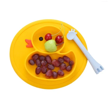 Bopoobo Preparate Pentru Copii Din Silicon De Aspirație Placa De Animale Drăguț Copii Hrănire Placa Non-Alunecare De Alimente Pentru Copii Castron De Alimentare Pentru Copii