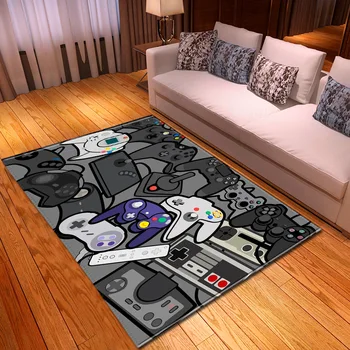 Desene animate PSP Dreptunghi Covor Gamepad Non-alunecare de Suprafață Covoare Podea, Usa Mat Negru Mat Joc Copii Living Dormitor Decor