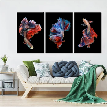 Rezumat Animal pește Betta Panza HD Printuri de Imagini Arta de Perete Postere Tablouri Decor Acasă Pentru Living Apartament Cadru