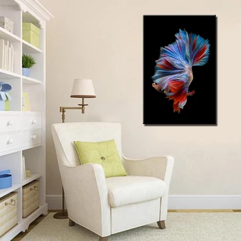 Rezumat Animal pește Betta Panza HD Printuri de Imagini Arta de Perete Postere Tablouri Decor Acasă Pentru Living Apartament Cadru