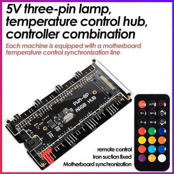 FII Computerul Componentă RGB Fan Controler de Temperatura Viteza de Control/Lumina de Culoare Două-in-one Controller Accesorii de Calculator