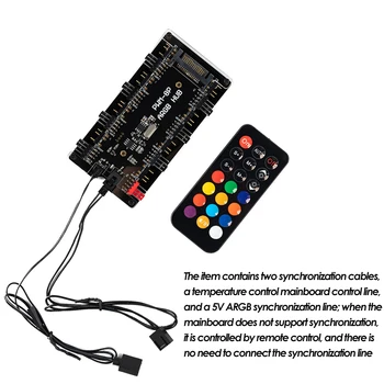 FII Computerul Componentă RGB Fan Controler de Temperatura Viteza de Control/Lumina de Culoare Două-in-one Controller Accesorii de Calculator