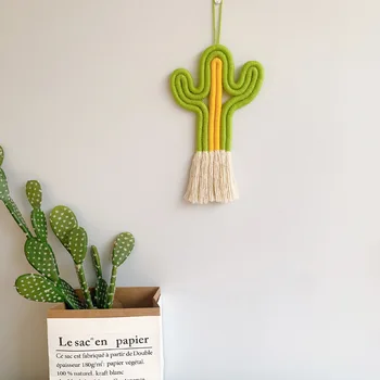 INS Mână-țesute Cactus Ornamente de Perete Camera Copii Decoratiuni Agățat Pandantiv Pepinieră Decor de Perete Copii Jucarii Cadou