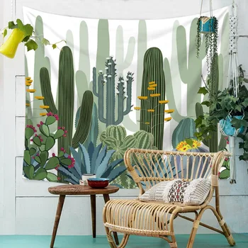 Cactus Imprimate Poliester Tesatura de Perete Tapiserie Pătură, Cuvertură de pat de Plajă tapiz Prosoape Picnic Mat Cămin tropicale tapiserie