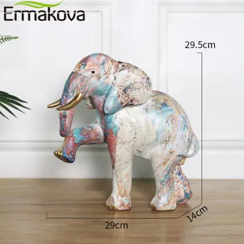ERMAKOVA Nordic Pictură în Ulei de Rășină de Animale Sculptura Elan Cal Moderne, Cerb, Elefant Bovine Statuie Decor Acasă Accesoriu Cadou