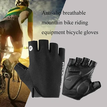 În aer liber cu Bicicleta Mănuși de Sport Non-alunecare Respirabil Jumătate Degetul Mănuși de rezistent la Șocuri MTB Biciclete de Munte Iarnă Toamnă Antrenament Mănuși