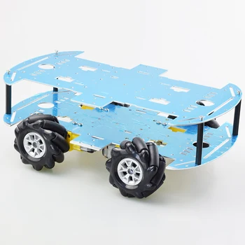 Cele mai ieftine Mecanum Roata Omni-directional Robot Auto Chassis Kit cu 4 buc TT Motor pentru Arduino, Raspberry Pi DIY Jucărie Piese