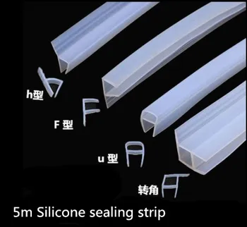 5M/lot F U H Forma de Silicon de Garnituri de Uși Glisante Ecran Ușă de Duș Baie Fereastră de Etanșare 6 8 10 12 mm Sticlă de Prindere Accesorii